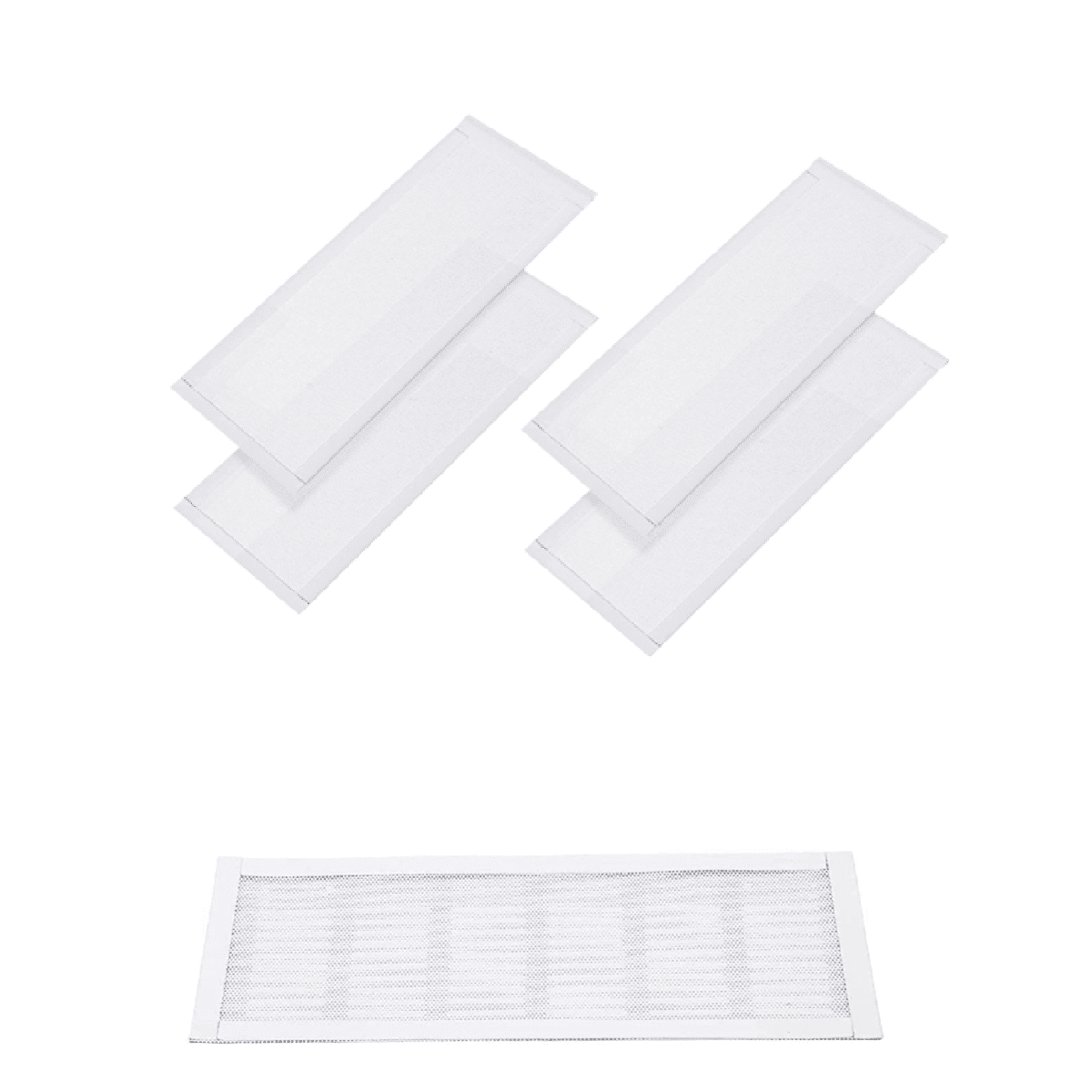 TRIANU 4 Pack Floor Vent Mesh Cover for Air Vent Screen Register 4"x10" Sticky Vent Mesh Covers, for Multiple Material Home Register, White