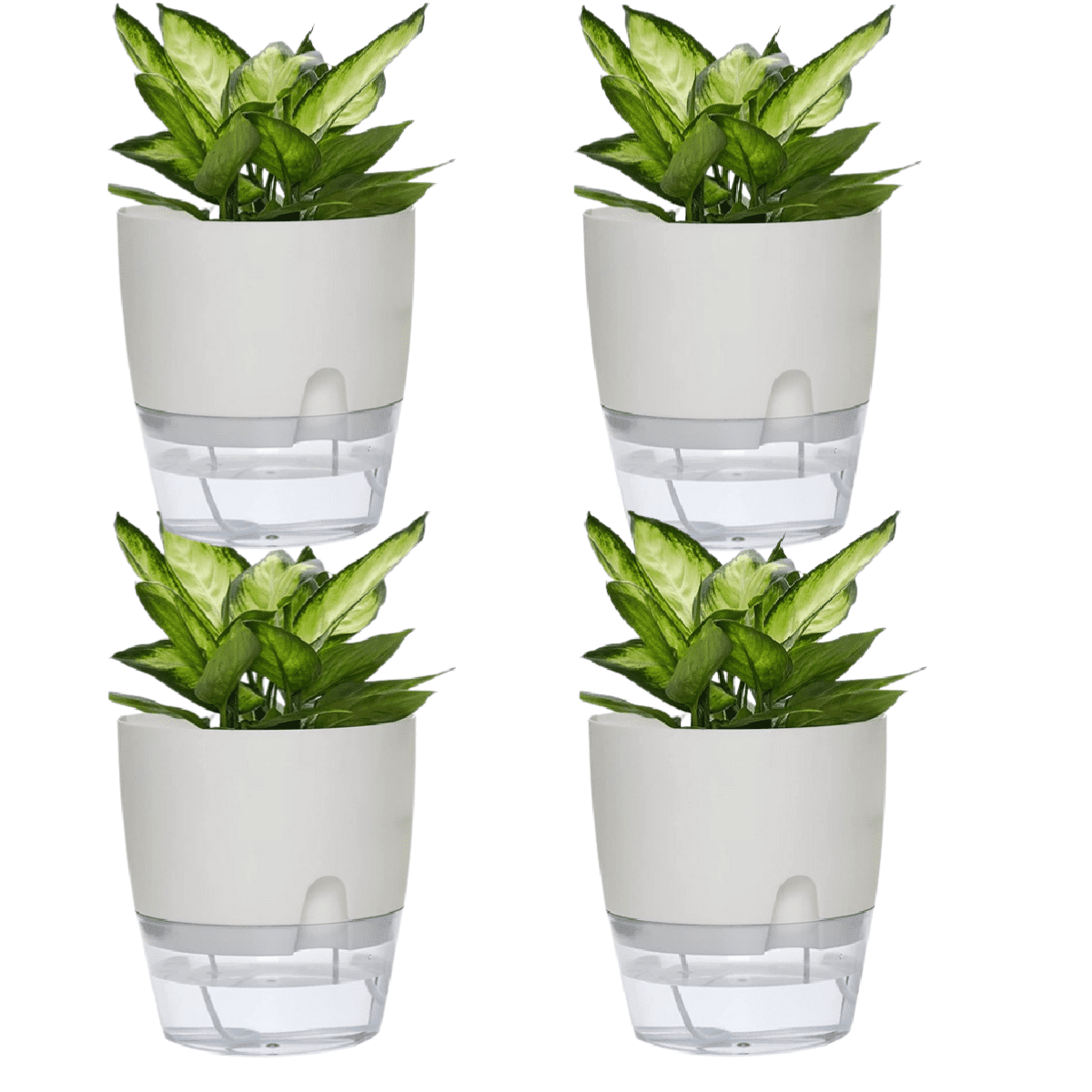 TRIANU 4 Pack Self Watering Pots, 6 inch Self Watering Planters for ...