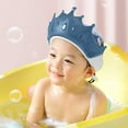 thumbnail image 1 of TRIANU Baby Shower Cap, Bath Head Cap Visor for Girls Boys Washing Hair Protect Ears Eyes, Kids Adjustable Shower Cap, Blue, 1 of 8