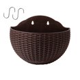 thumbnail image 1 of TRIANU Garden Wall Hanging Planter, Thickened Plastic Water Storage Flower Pots, Railing Fence Decorative Plants Container Holder for Indoor Outdoor, Coffee, 1 of 7