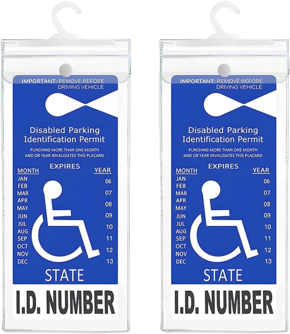 TRIANU Handicap Placard Holder 10.6" x 5", 2 Pack Ultra Transparent Disabled Parking Placard