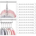 thumbnail image 1 of TRIANU Magic Clothes Hangers Smart Closet Saver Pack of 12 – Heavy-Duty Chrome Steel, Space Saving Wonder Hanger Wardrobe Organizer System for Wrinkle-Free Organization, 1 of 7