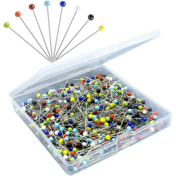 TRIANU Sewing Pins, 250 Pcs Straight Pins 1.5 in Pearlized Ball Head Pins, Sewing Pins for Fabric DIY Sewing Pins Crafts