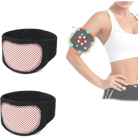 TRIANU Slimmaionix Arm Trimmers, Acupressure Self-Heating Shaping Adjustable Arm Trimmers,for Flabby Arms,Thigh Trimmers for Sports Workout Waist Trimmer (2 Pcs, Black)