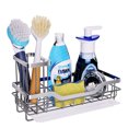 thumbnail image 1 of TRIANU Sponge Holder for Kitchen Sink, Kitchen Sink Caddy Organizer with Detachable Brush Holder, Stainless Steel Dish Soap Caddy Rustproof Sink Holder for Countertop, Silver, 1 of 7