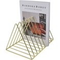 thumbnail image 1 of TRIANU Triangle File Folder Magazine Holder Metal Newspaper Holder Magazine File Storage for Office Home Decoration, Rose Gold, 1 of 7