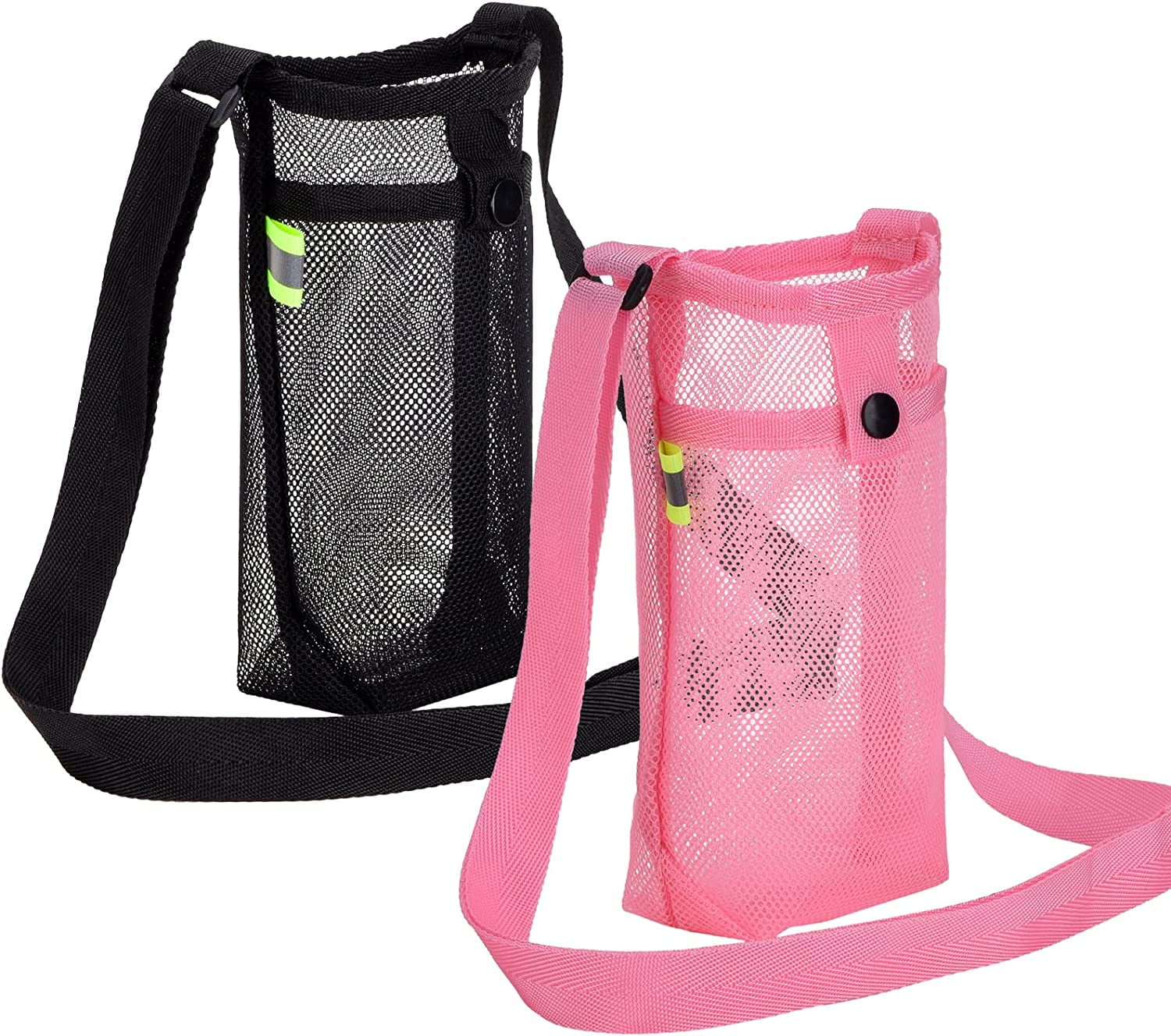 OYT Water Bottle Carrier with Adjustable Shoulder Strap, Universal Bottle Sling, Perfect for Daily Walking Biking Hiking Exclude Bottle, Black