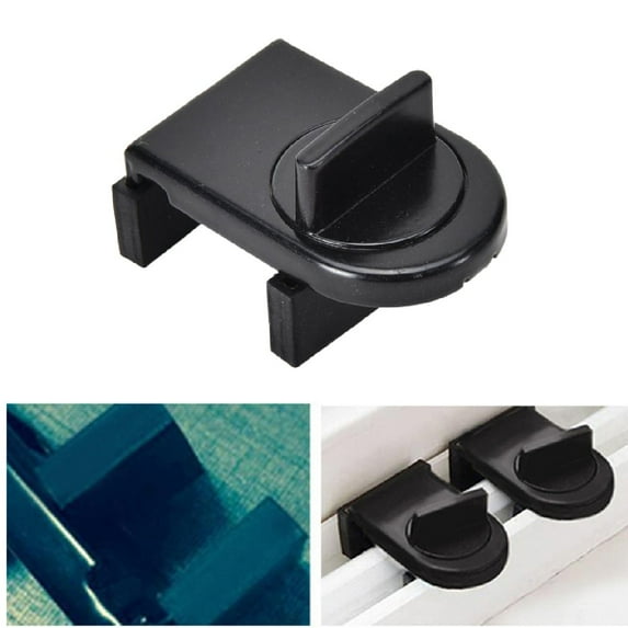 TRIANU Window Locks, Sliding Security Windows Locks Window Security Bars for Vertical & Horizontal Slide Door, Adjustable Security Locks for Child Home Bedroom and Office, Black