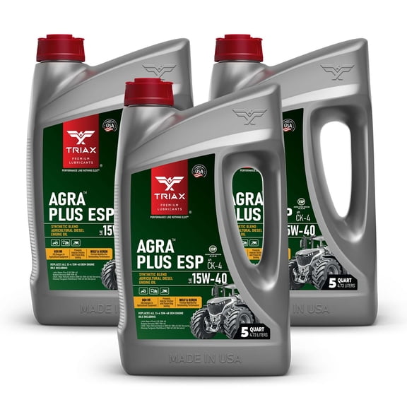 TRIAX Agra Plus ESP 15W-40 Diesel Engine Oil (5 Quart; 3 Pack)