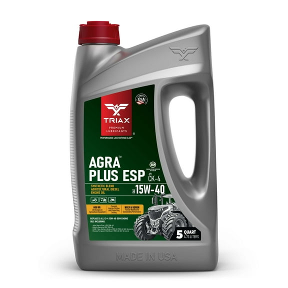 TRIAX Agra Plus ESP 15W-40 Diesel Engine Oil, 5 Quart