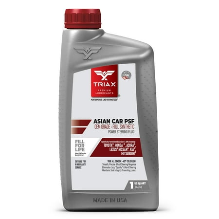 TRIAX Asian Car PSF Full Synthetic Power Steering Fluid, 1 Quart