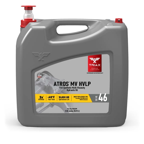 TRIAX Atros MV HVLP 46 Full Synthetic Multi-Viscosity Hydraulic Oil, 5 Gallon Pail