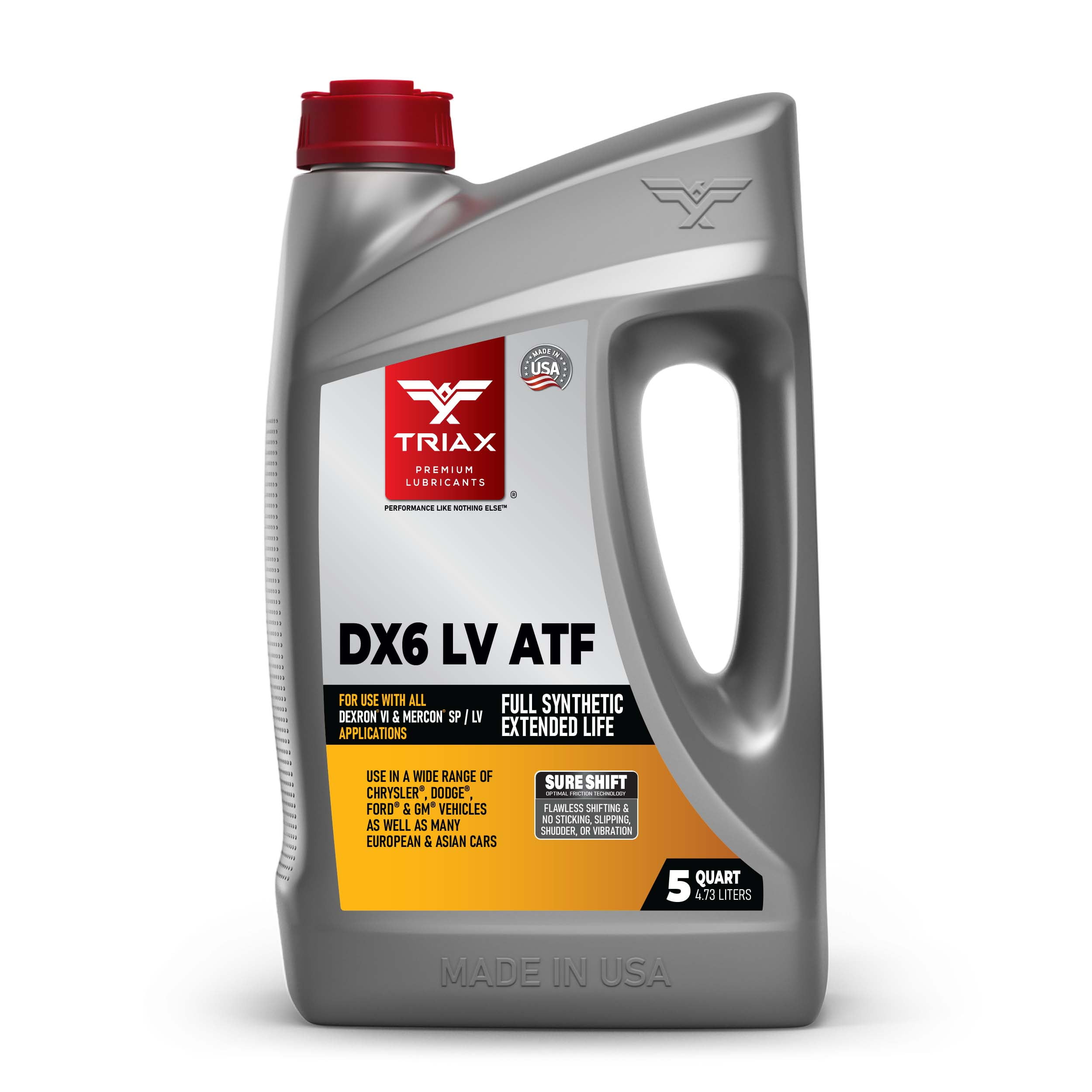 TRIAX DX6 LV ATF, Full Synthetic, Automatic Transmission Fluid (5 Quart)