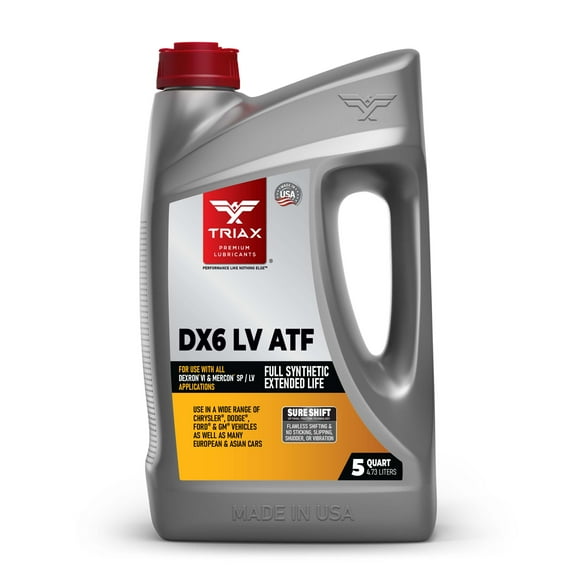 TRIAX DX6 LV ATF, Full Synthetic, Automatic Transmission Fluid (5 Quart)
