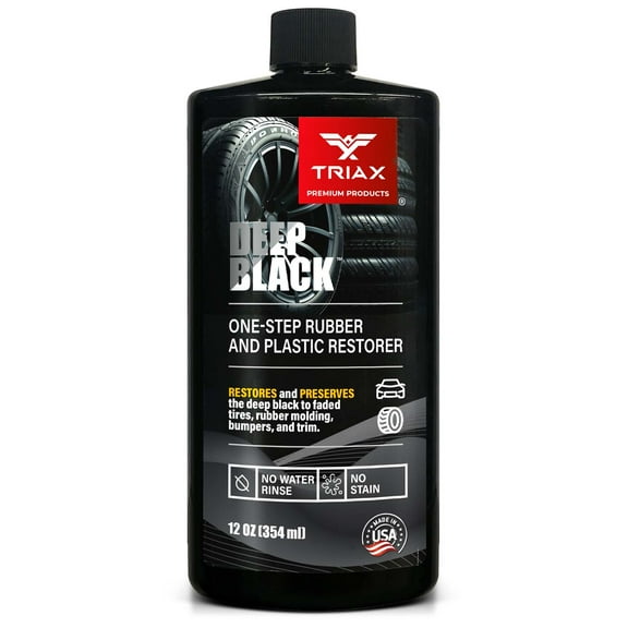 TRIAX Deep Black Tire, Trim, and Bumper Restore and Conditioner (12 Ounce)