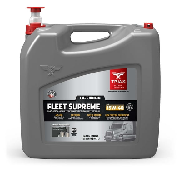 TRIAX Fleet Supreme 15W-40 Full Synthetic, Heavy Duty, Diesel Engine Oil (5 Gallon)