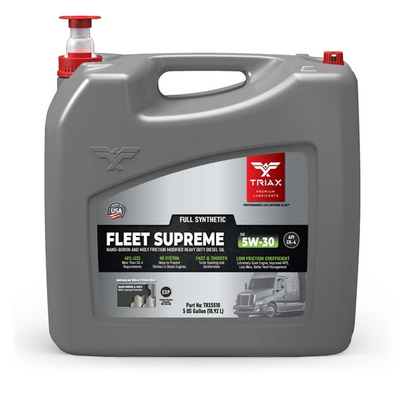 TRIAX Fleet Supreme 5W-30 Full Synthetic, Heavy Duty, Diesel Engine Oil (5 Gallon)