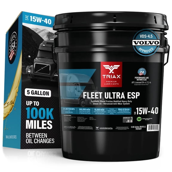 TRIAX Fleet Ultra ESP 15W-40 Heavy Duty, Diesel Engine Oil, 5 Gallon Pail