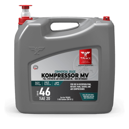 TRIAX Kompressor MV 46 / SAE 20 Full Synthetic, Multi-Vis Air Compressor Oil, 5 Gallon