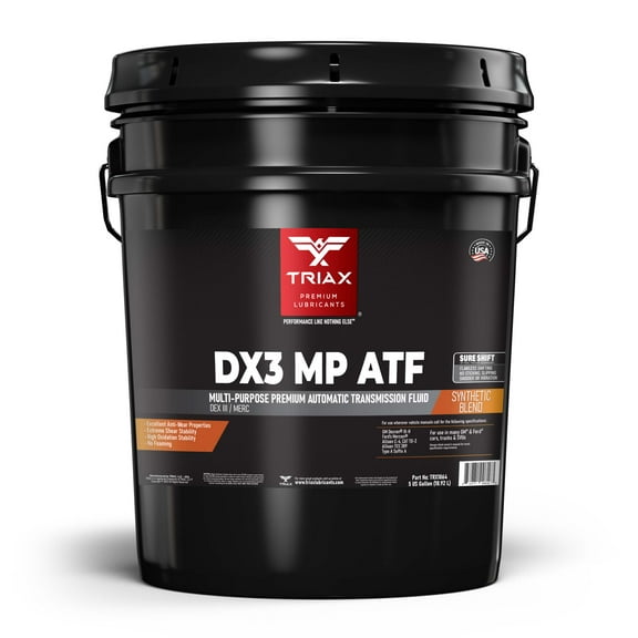 TRIAX DX3 ATF, Multi-Purpose, High Mileage Automatic Transmission Fluid (5 Gallon)