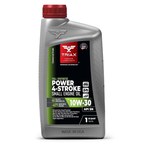 TRIAX Power 4-Stroke 10W-30 Full Synthetic 4-Cycle Small Engine Motor Oil (Quart)