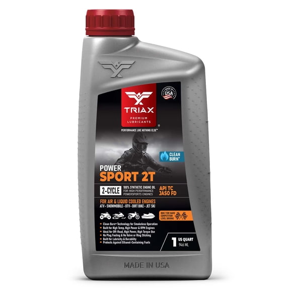 TRIAX Power Sport 2T, Full Synthetic Engine Oil (Quart)