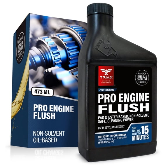 TRIAX Pro Engine Flush Oil-Based Deep Clean Motor Oil Flush Removes Sludge & Carbon (16 Ounce)