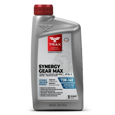 TRIAX Synergy Gear Max 75W-140 GL-5 Full Synthetic Gear Oil, 1 Quart