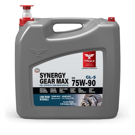 TRIAX Synergy Gear Max 75W-90 GL-5 Full Synthetic Gear Oil, 5 Gallon