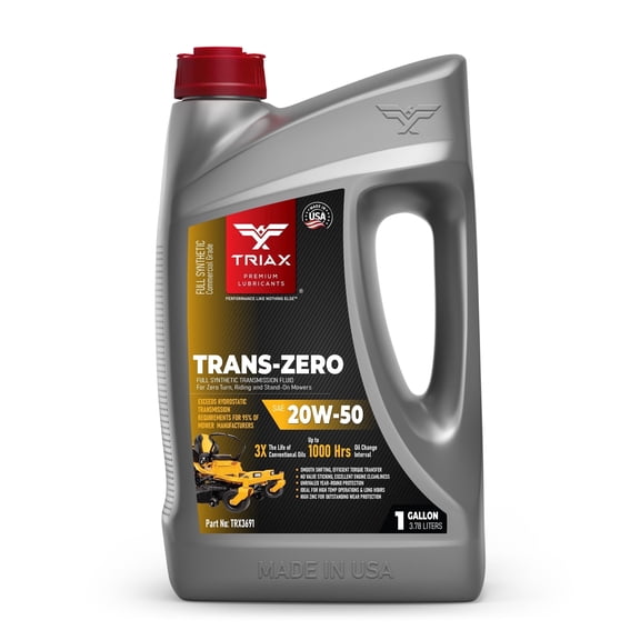 TRIAX Trans-Zero 20W-50 Full Synthetic Hydro-Static Transmission Oil, 1 Gallon