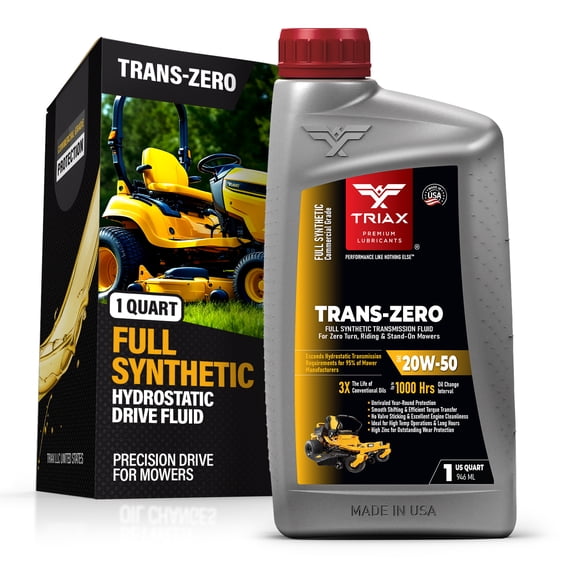 TRIAX Trans-Zero 20W-50 Full Synthetic Hydro-Static Transmission Oil, 1 Quart