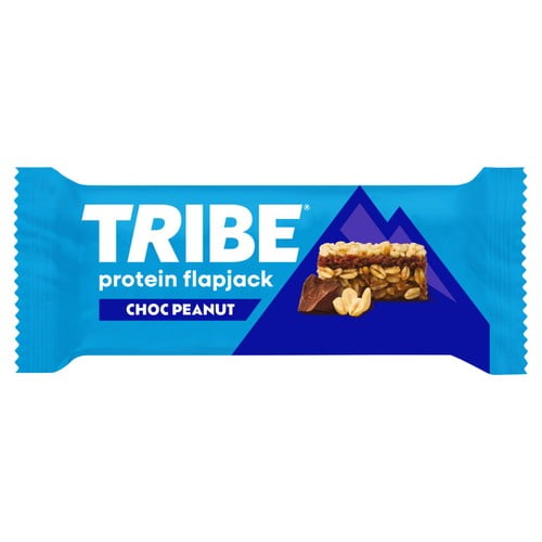 TRIBE Protein Flapjack - Choc Peanut 50g, British Import (Pack of 3)