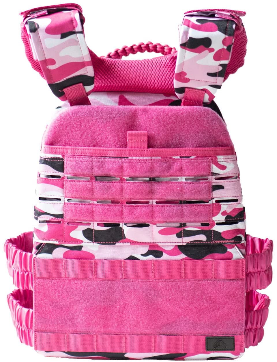 TRIBE WOD Adjustable Weighted Vest for Working Out (Camo Pink