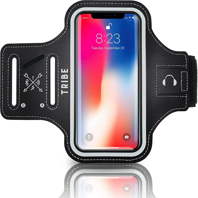 TRIBE Water Resistant Cell Phone Armband Case Running Holder for iPhone Pro Max Plus Mini SE 13 12 11 X XS XR 8 7 6 5 Galaxy S Ultra Plus Edge Note 21 20 10 9 8 7 6 5 Adjustable Strap Key Pocket Walma...
