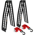 TRIBLE SIX Loading Ramp 10' Folding Aluminum Load Ramps 600lbs Capacity HeavyDuty for Loading