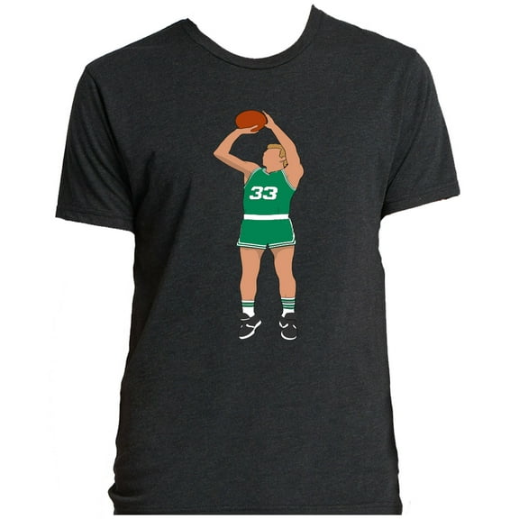 TRIBLEND Celtics Larry Bird Larry Legend Pic T-Shirt LARGE