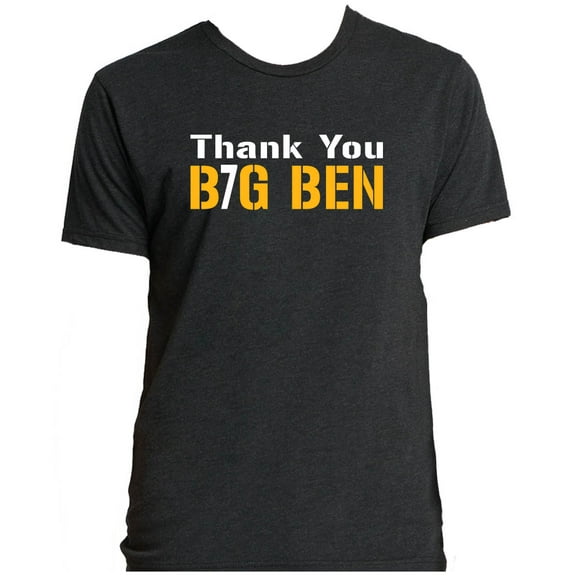 TRIBLEND Steelers Thank You Big Ben Roethlisberger T-Shirt SMALL