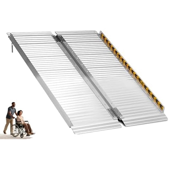 3 Way Ramp TRIBLESIX 3FT Wheelchair Ramp, 600 lbs Capacity Portable Aluminum ...