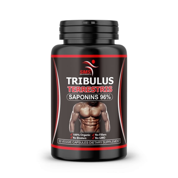 TRIBULUS TERRESTRIS 96% SAPONINS EXTRACT SPORT DIETARY SUPPLEMENT NO GMO 60 Caps