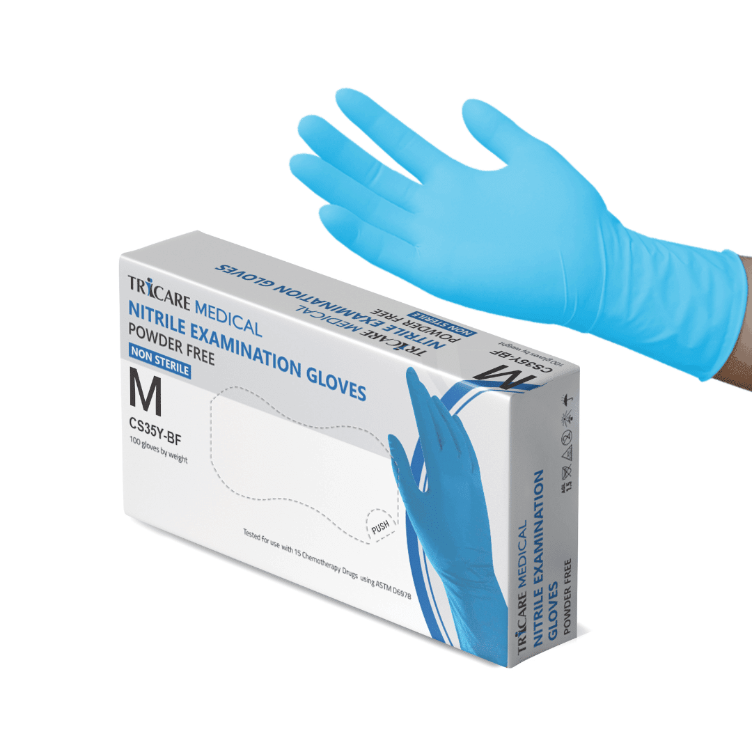 TRICARE Medical Nitrile gloves, Latex free, Powderfree, Chemo drug