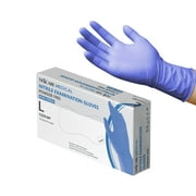 TRICARE Unisex Powder Free Disposable Medical Gloves, Deep Blue