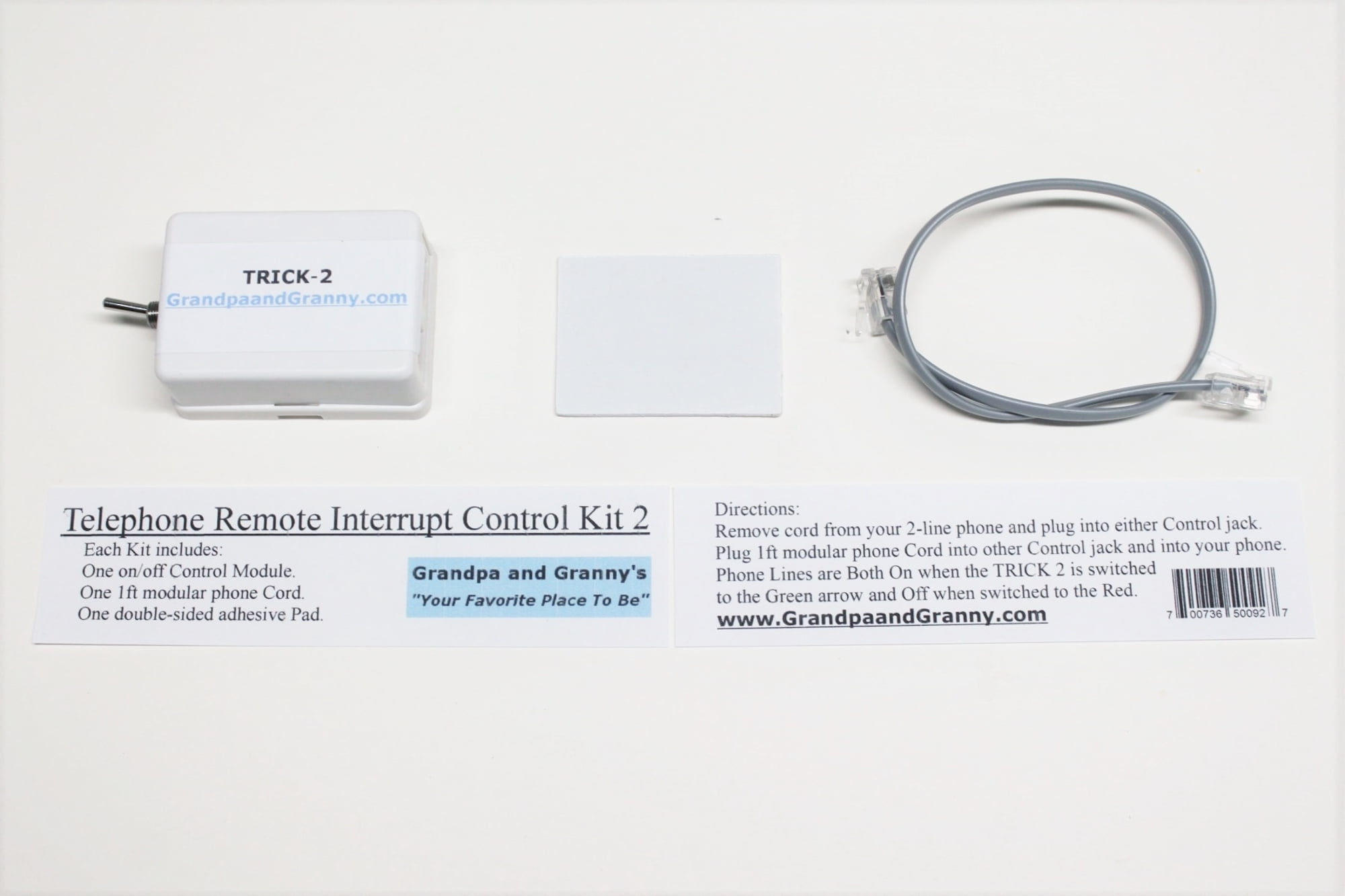 TRICK2 Landline Telephone Cord On Off Disconnect Switch To Unplug A 2