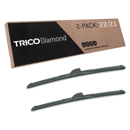 TRICO Diamond 2 Pack, 22" and 21" High Performance Replacement Windshield Wiper Blades (25-2221)