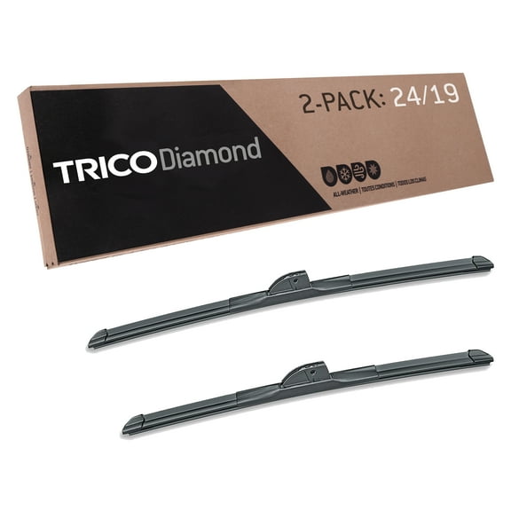 TRICO Diamond 2 Pack, 24" and 19" High Performance Replacement Windshield Wiper Blades (25-2419)