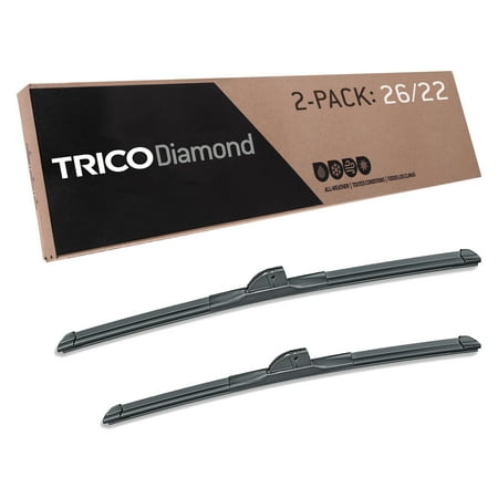 TRICO Diamond 2 Pack, 26" and 22" High Performance Replacement Windshield Wiper Blades (25-2622)