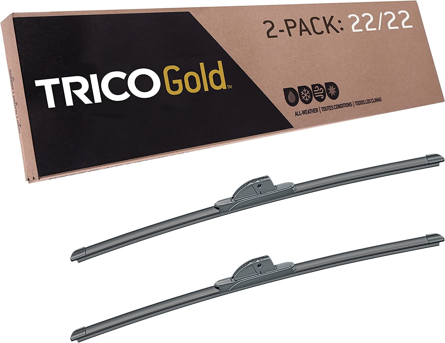 TRICO Gold 2 Pack All Weather Automotive Replacement Wiper