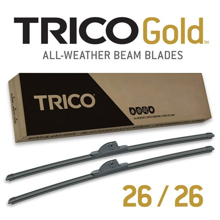 TRICO Gold 2 Pack All Weather Automotive Replacement Wiper Blades 26" and 26" (18-2626)