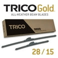 thumbnail image 1 of TRICO Gold 2 Pack All Weather Automotive Replacement Wiper Blades 28 and 15 Inch (18-2815), 1 of 9