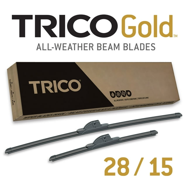 TRICO Gold 2 Pack All Weather Automotive Replacement Wiper Blades 28 and 15 Inch (18-2815)