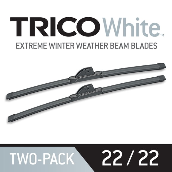 TRICO White 2 Pack, 22" + 22" Extreme Weather Winter Beam Wiper Blades (35-2222)